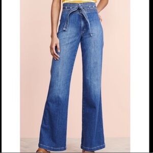 Joe’s Jeans high waist flare leg bell bottom belted jeans
